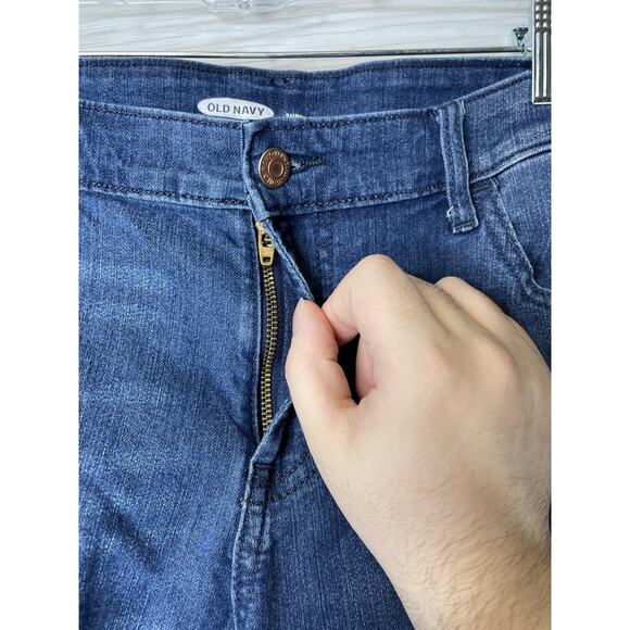 Old Navy Jeans Womens 12 Blue Super Skinny Medium Wash Stretch Denim Pockets - Picture 2 of 13